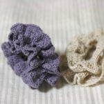 かぎ針編み バイアスフリル風シュシュ