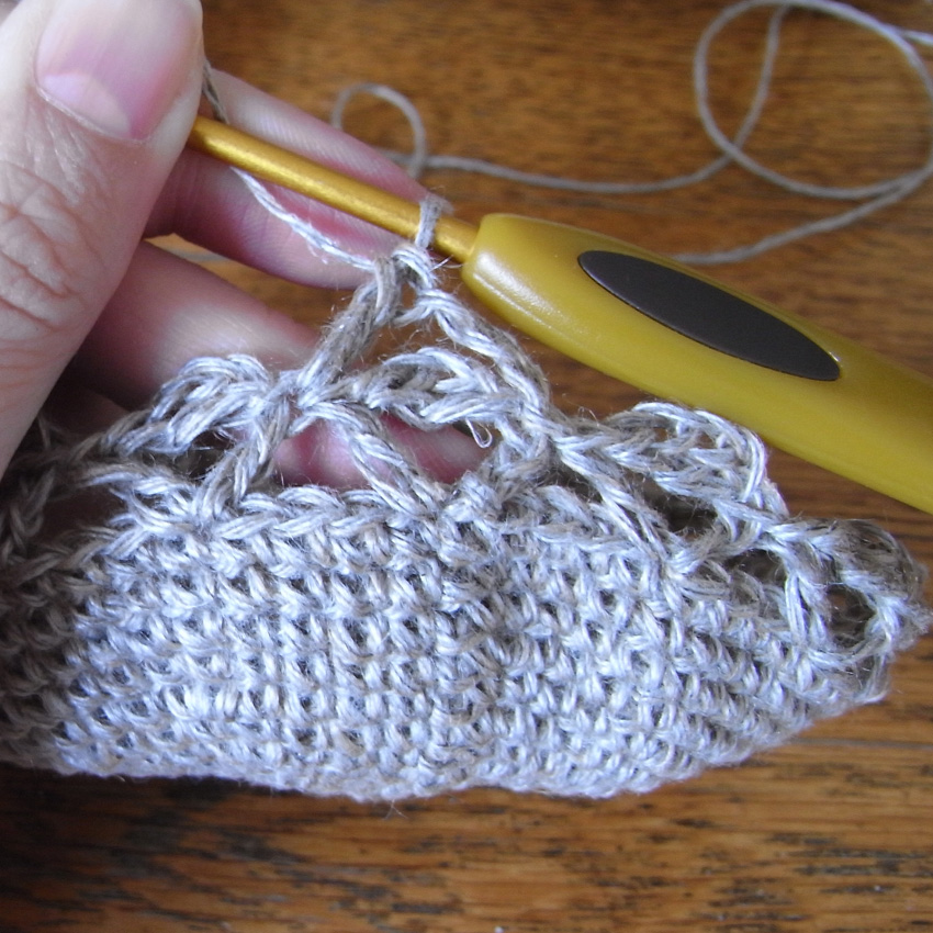 かぎ針編み 麻の葉模様の編み方Ⅱ