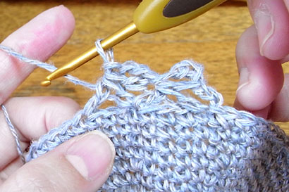 かぎ針編み 麻の葉模様 ⑫長編み3目1度ができあがります