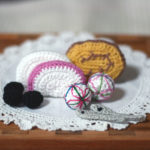 かぎ針編み 無料編み図_おせち料理（かまぼこ、伊達巻き、手まり麩）