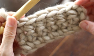 かぎ針編み 「こま編みの往復編み」の編み方