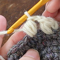 中長編み3目の玉編み[8] 中長編み3目の玉編みが編めました。