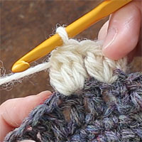 長編み3目の玉編み[6] 長編み3目の玉編みが編めました。
