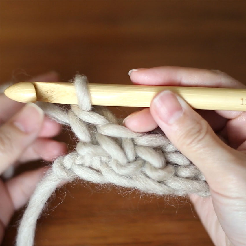 かぎ針編み ヘリンボーン長編み 編み方