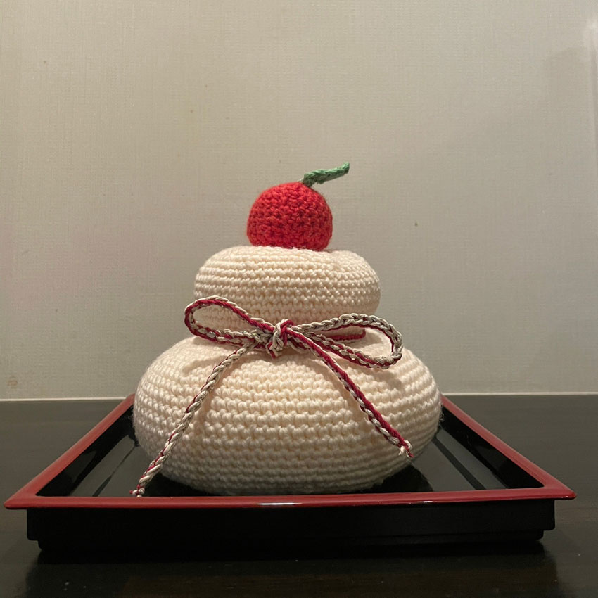 miitaさんの「ズレない鏡餅」かぎ針編み 作品