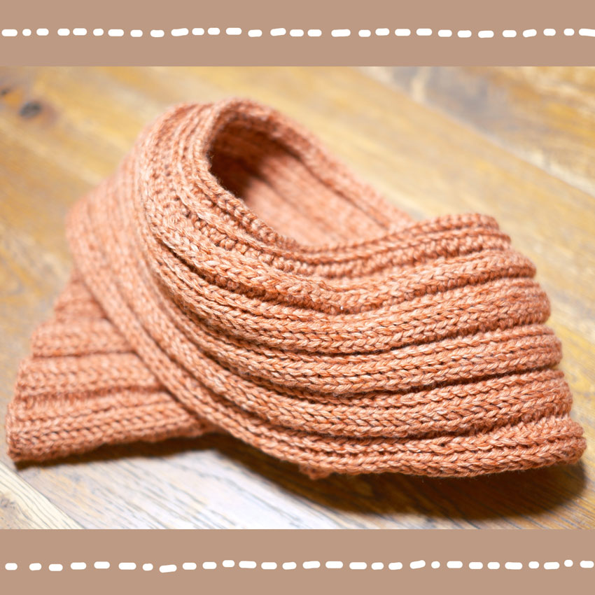 もえあみさんの「リブマフラー」かぎ針編み作品