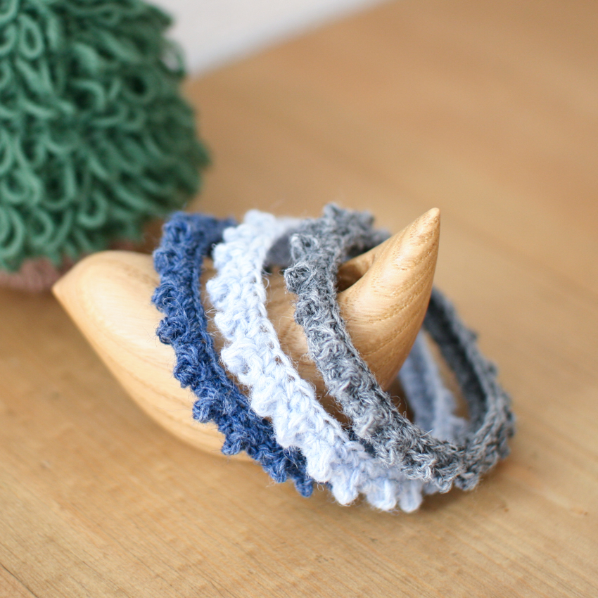 かぎ針編み無料編み図「ぽこぽこブレス」