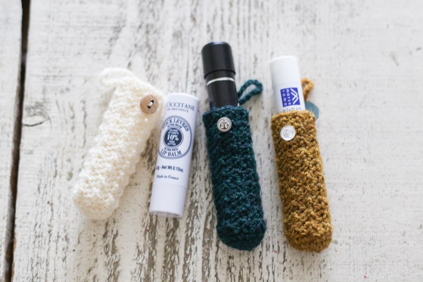 かぎ針編み無料編み図「リップケース」