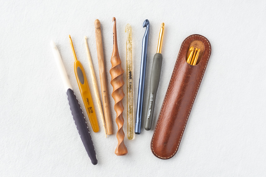 かぎ針 ペンケースに入れたスタメンとコレクション。