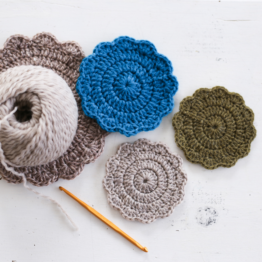 かぎ針編み 初心者コース コースター 編み図